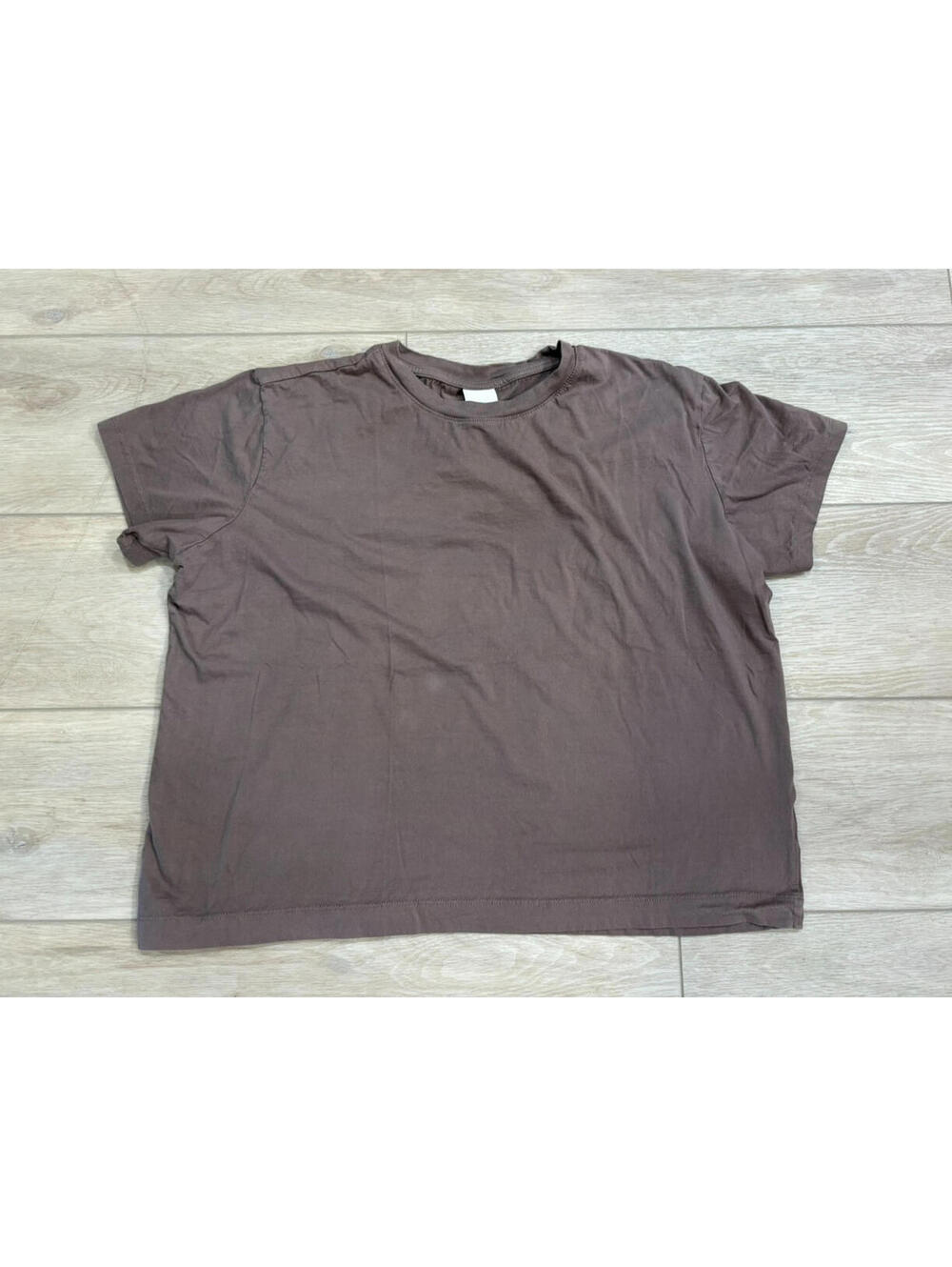 H&M Basics Womens Brown/Taupe Short Sleeve T-shirt - L Casual Comfy